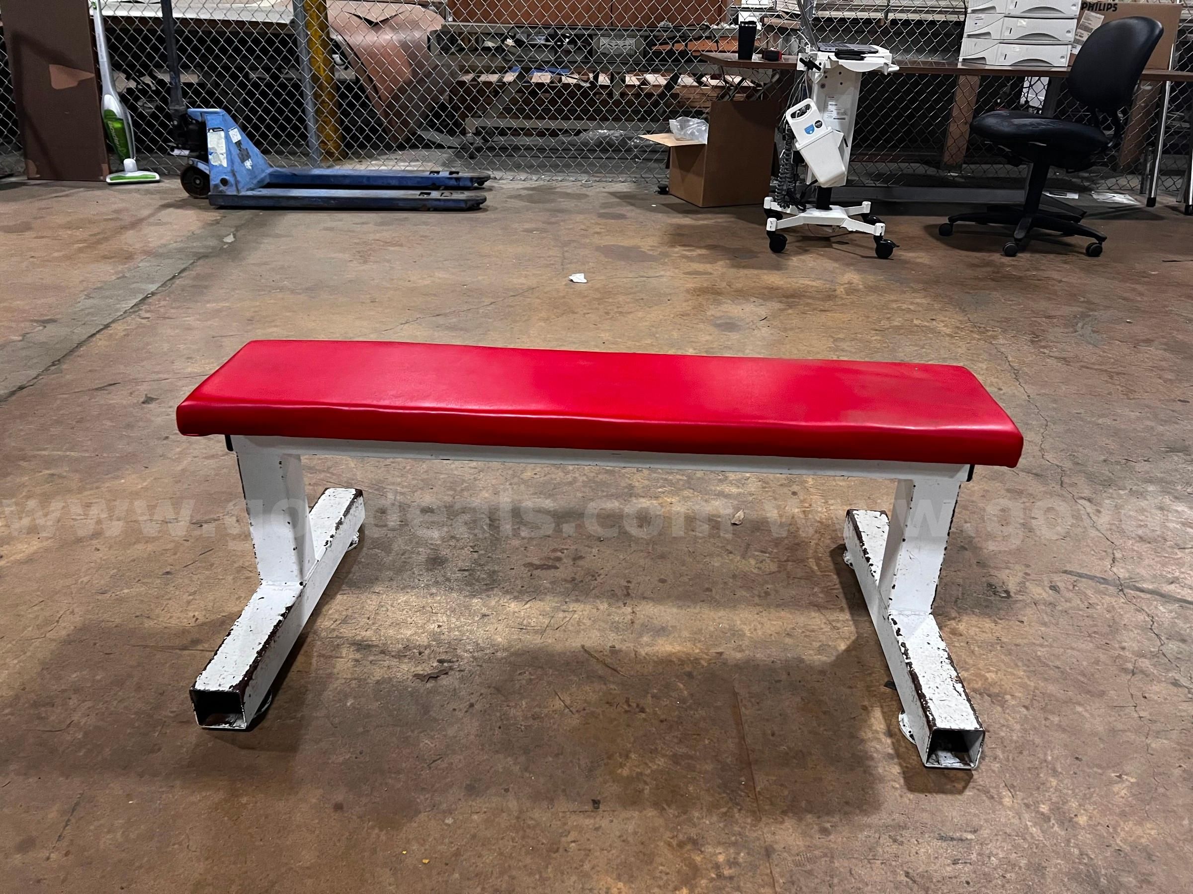 Red Flat Workout Bench