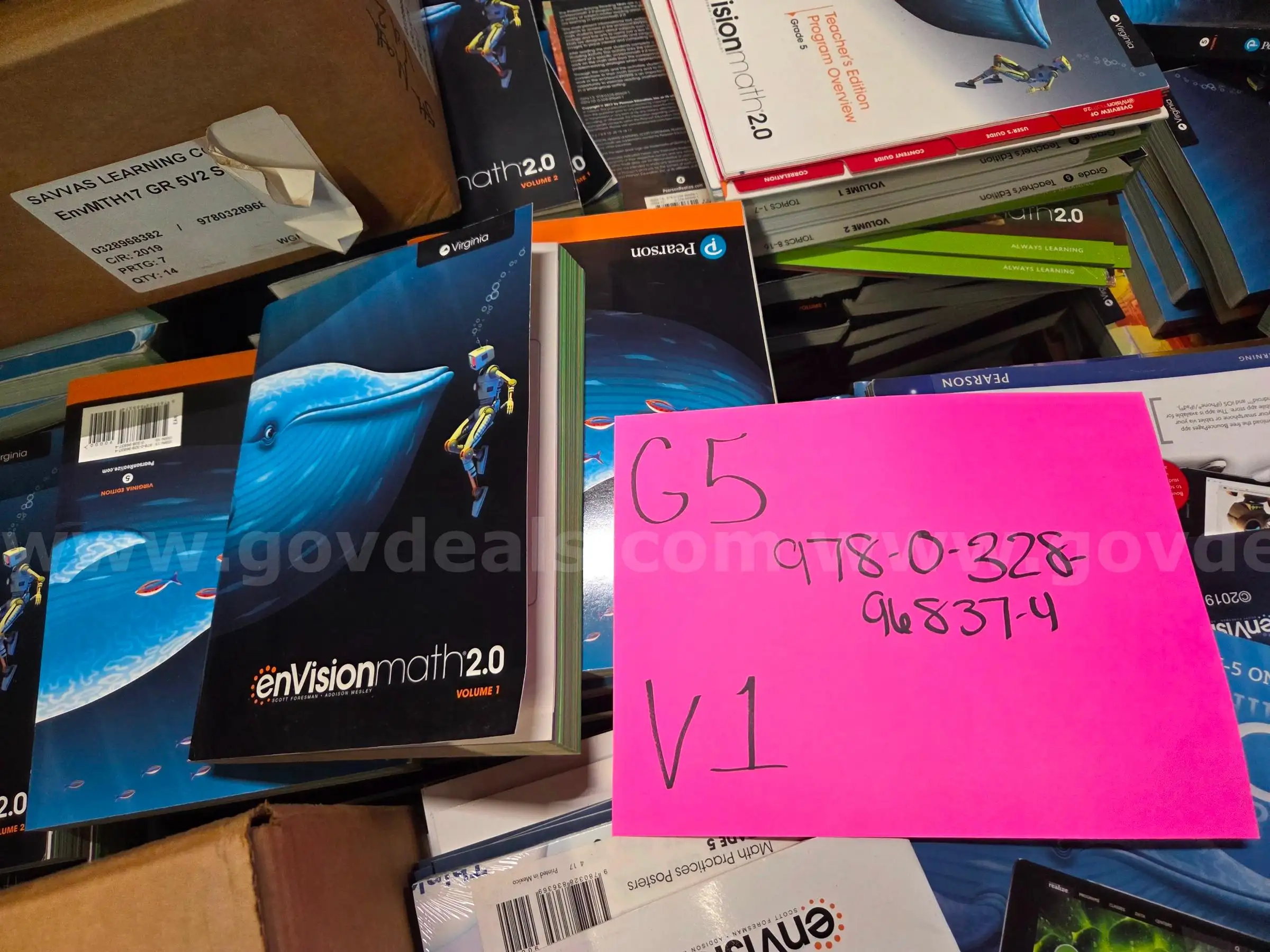 Lot of Textbooks - Grade 5 Envision Math
