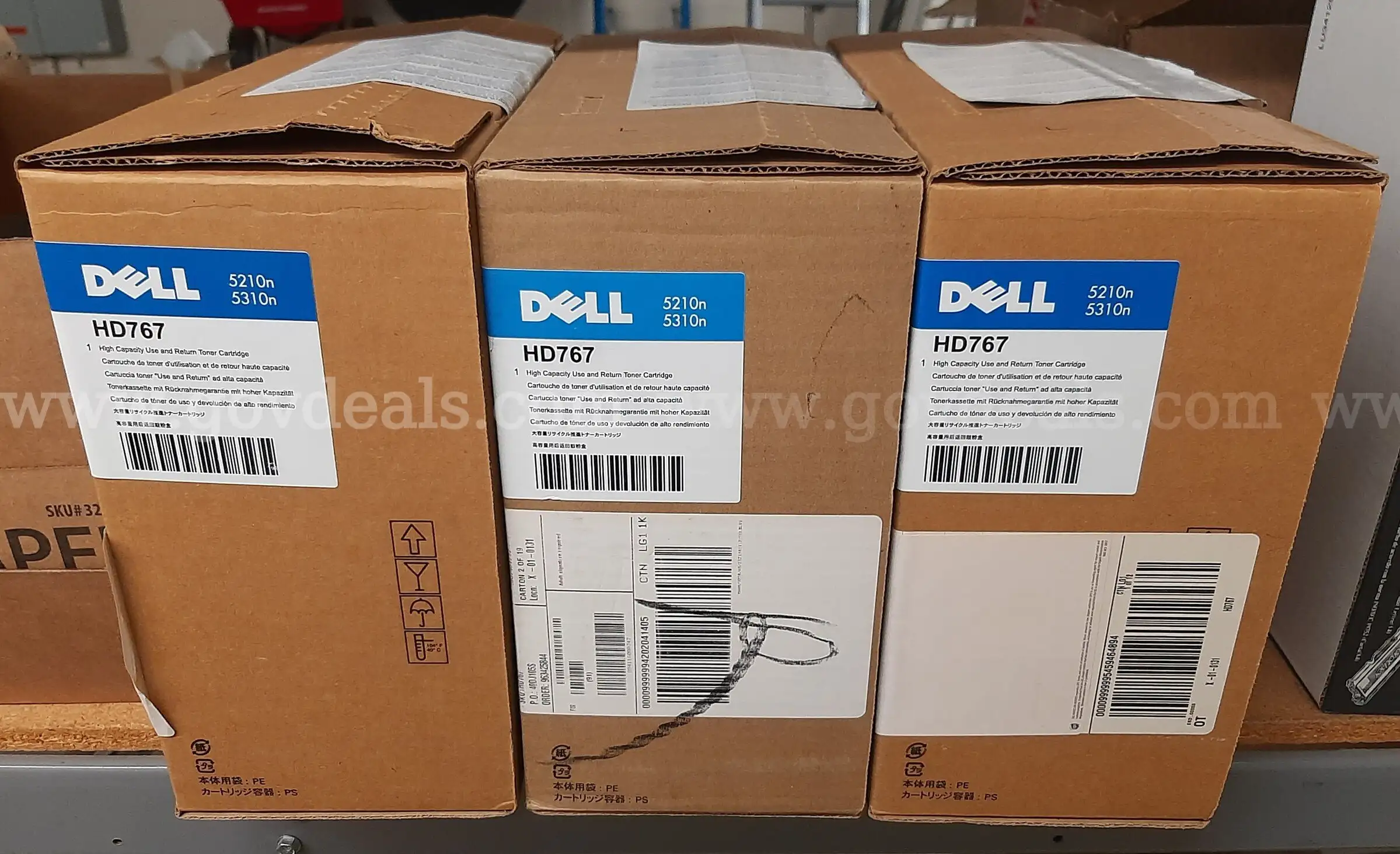 Sealed Dell HD767 High Capacity Toner Cartridge lot of 3