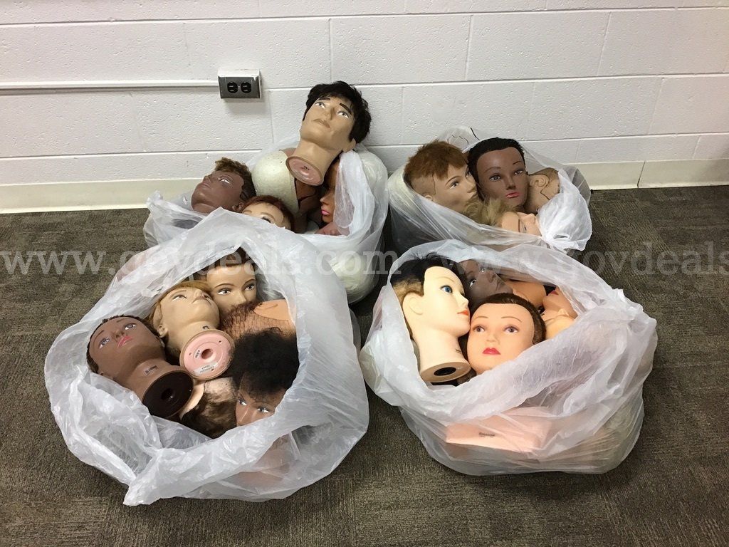 4 bags of manikin heads