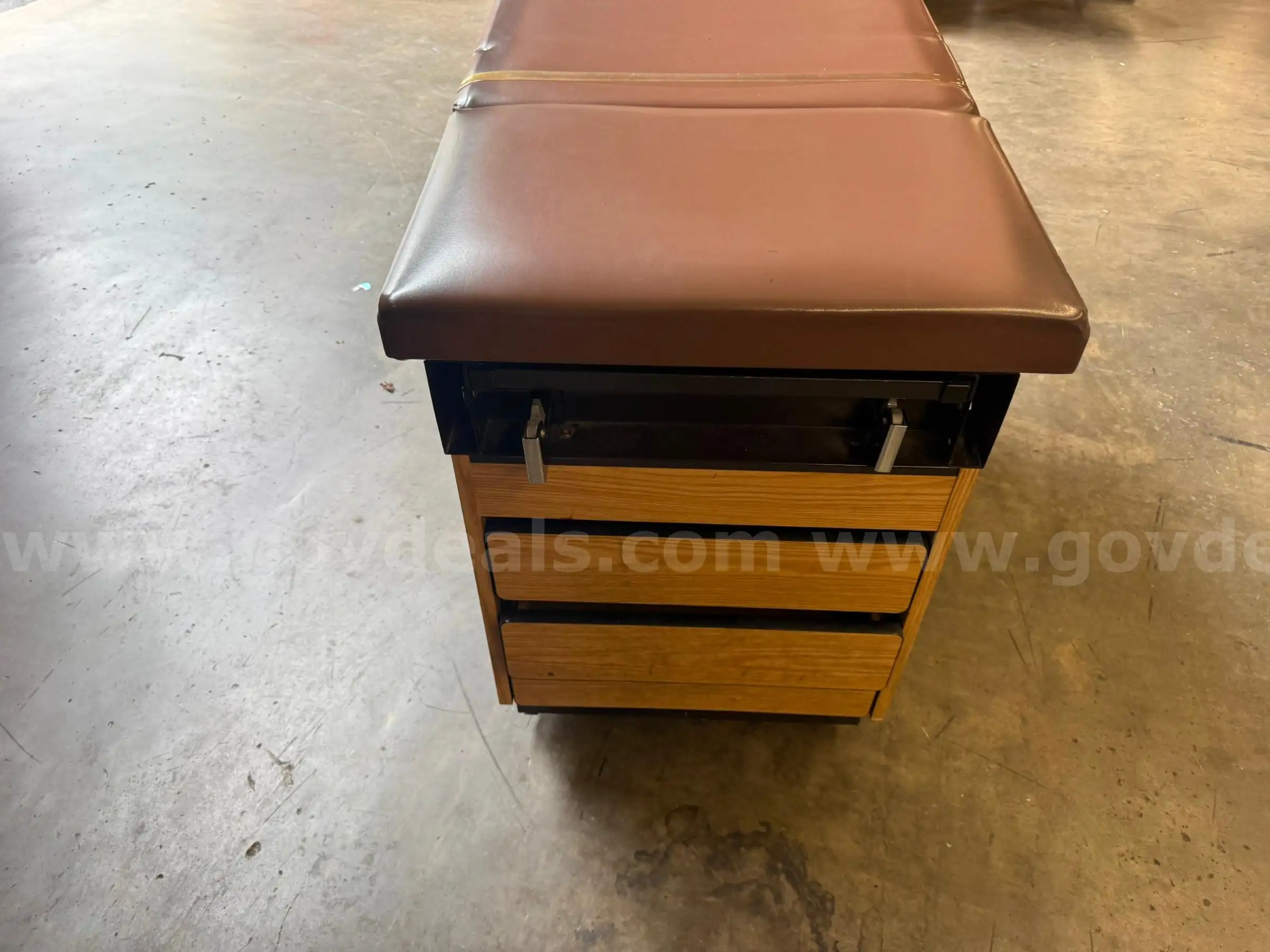 Medical Examination Table with Stirrups and Storage
