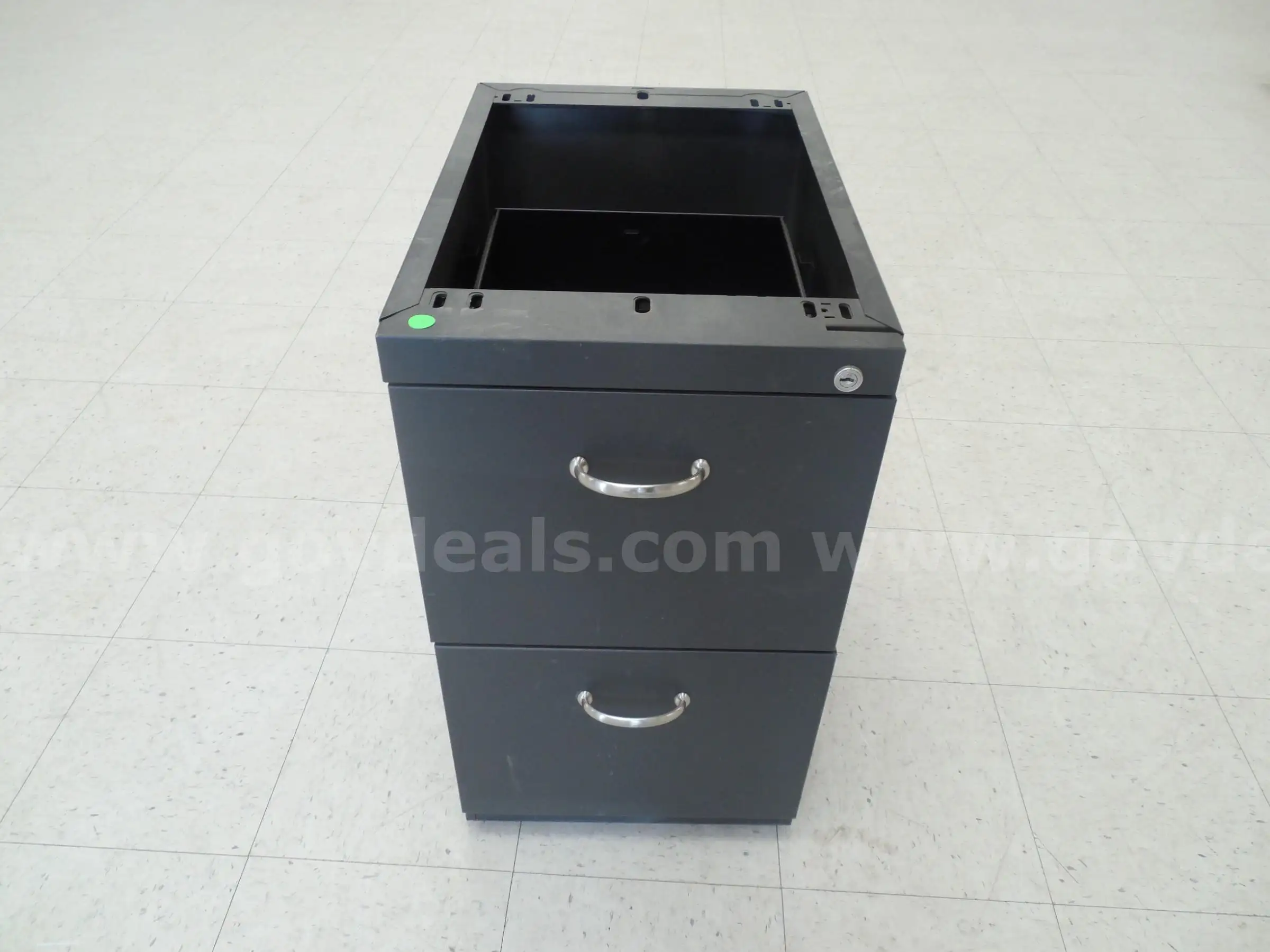 Two drawer open topped filing cabinet