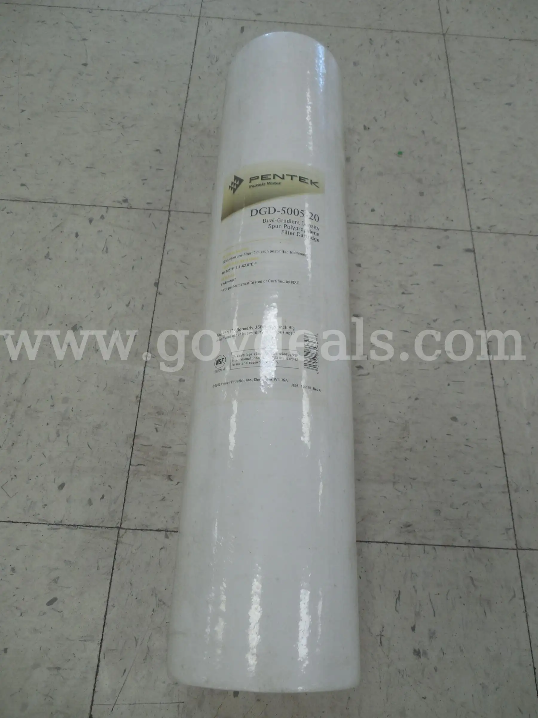 Daul gradient density spun polypropylene filter cartridge