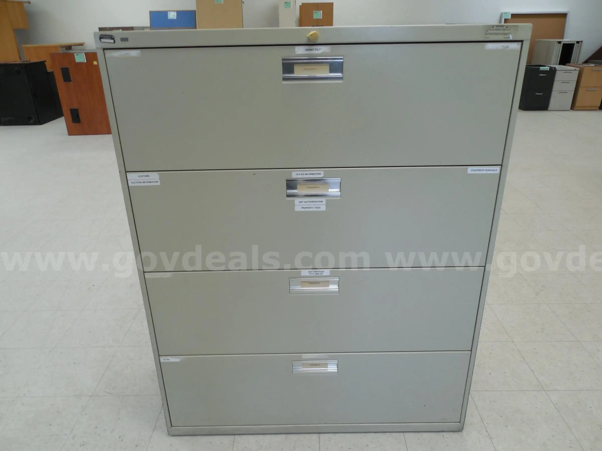Four drawer lateral filing cabinet