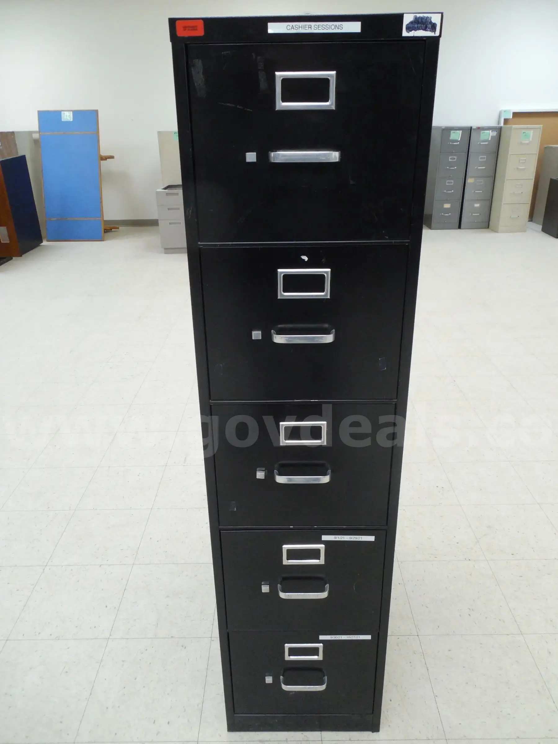 Five drawer filing cabinet - B