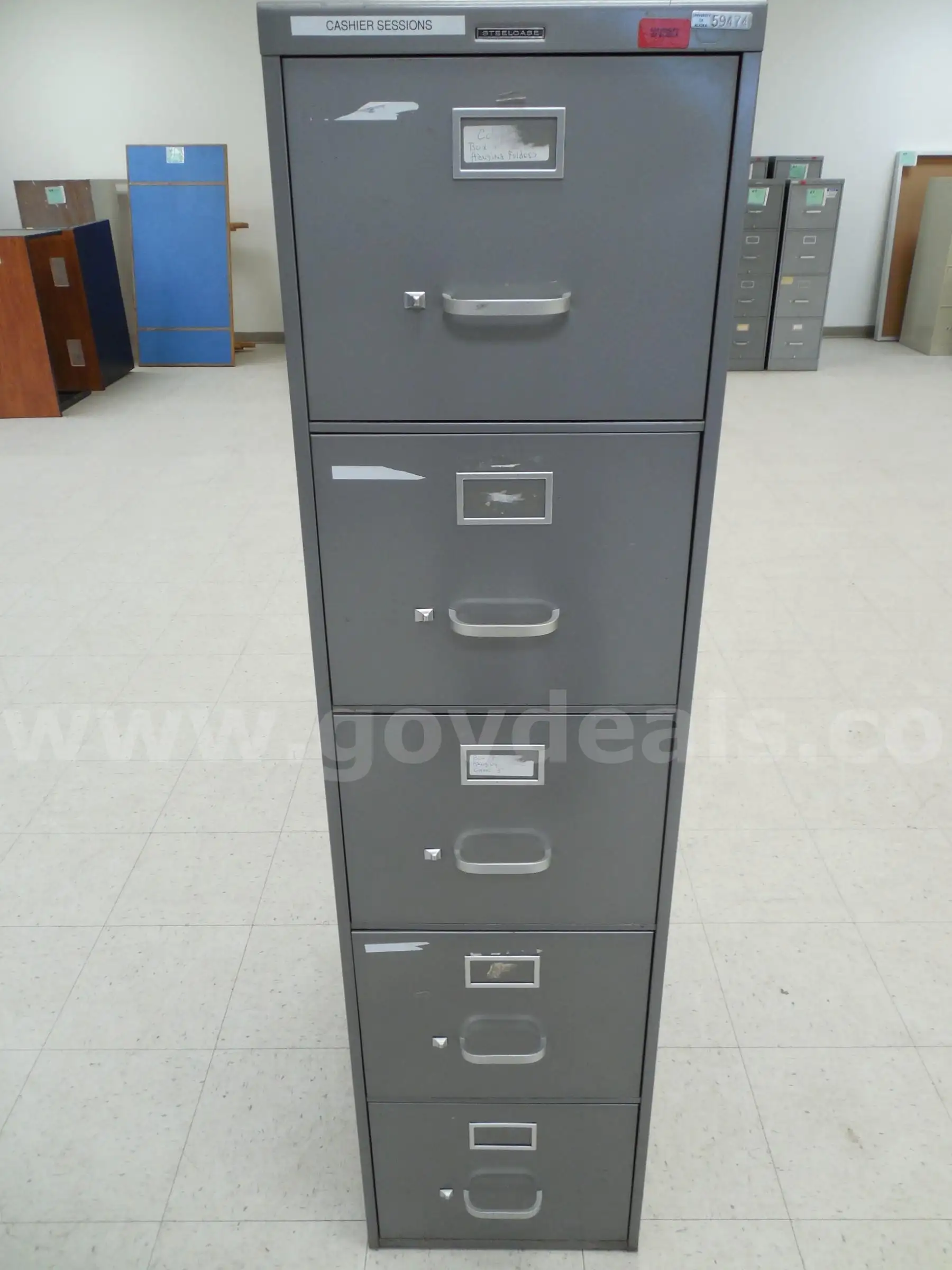 Five drawer filing cabinet - E