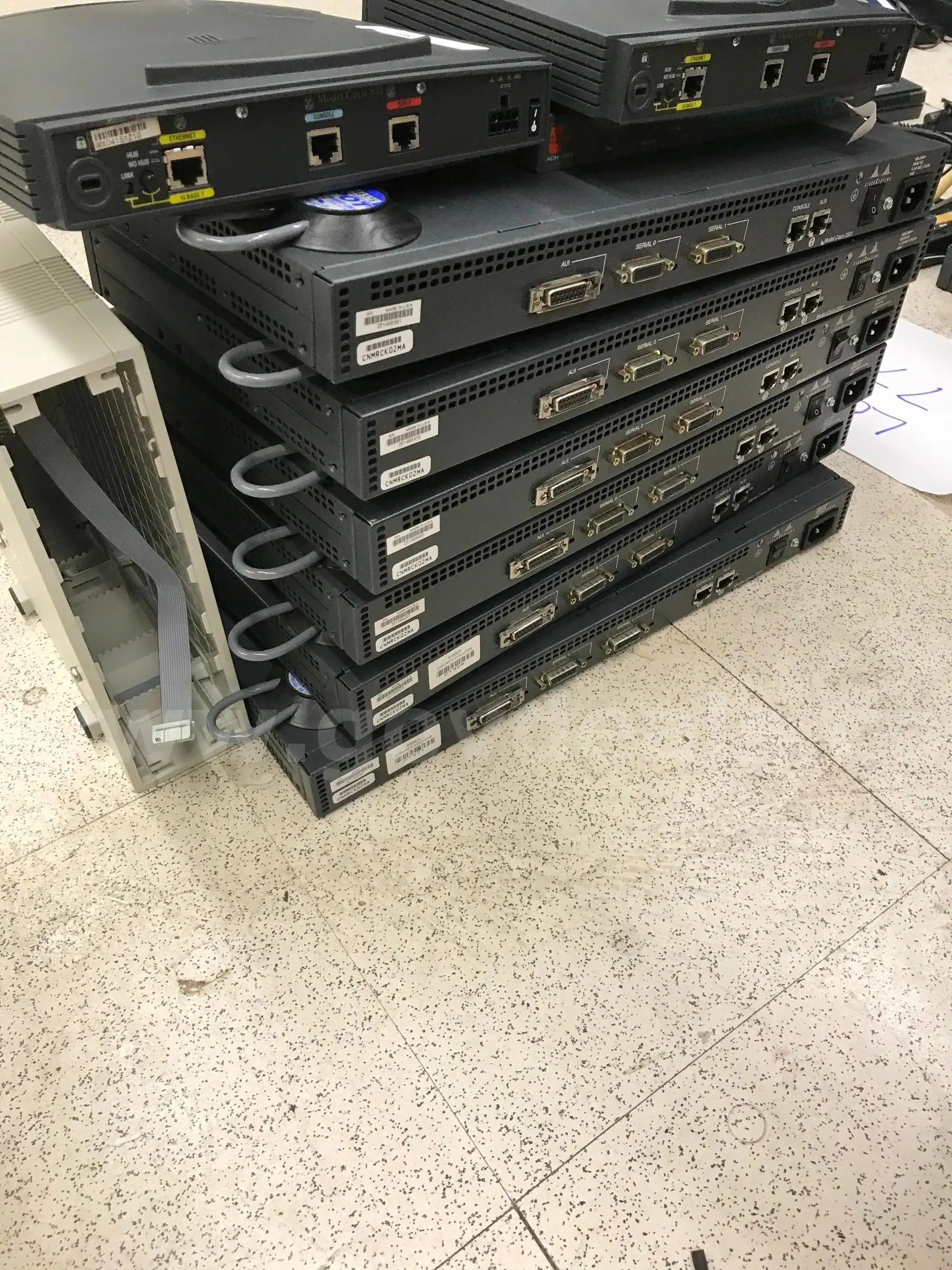 (6) Cisco 2500 Switches (2) Cisco 800 Switches (1) Addtron ADH 1016 Switches