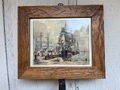 Louis Sylvia Wharf Scene Painting