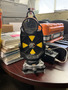 Geodimeter surveying prism with tribrach tripod mount