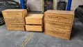 3 Wooden Cabinets Drawers oak