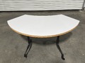 SEMI-CIRCLE / HALF-ROUND TABLE WITH CASTERS