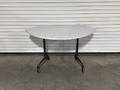 SEMI-CIRCLE / HALF-ROUND TABLE WITH CASTERS