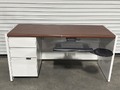 HEAVY-DUTY OFFICE DESK WITH BUILT-IN DRAWER STORAGE