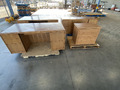 LOT OF ( 2 ) WOOD DESK'S & ( 1 ) CREDENZA & ( 1 ) FILE CABINET - NO SHIP -