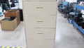 Beige 4 Drawer Metal File Cabinet 30" x 18" x 52""
