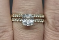 10 ct Yellow Gold with White Saphire Stones