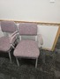 4 PINK CHAIRS WITH ARM REST