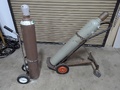 2 EMPTY AirGas Compressed Air Canisters with Rolling Carts