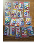 LOT OF 70 ASSORTED COLORED BINDER FINGER HOLE RINGS