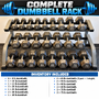 Complete Dumbbell Set w/Rack