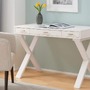 ? NEW ? 48in Ivory Writing Desk - PALLET RACK/PROCESSING