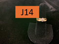 LOT J14 Women's Ring w/Clear Stones marked 14k