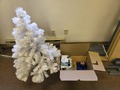 Tabletop Artificial Christmas Tree and Box of Lights/Ornaments