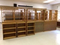 Room full of bookshelves