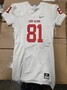 Football Jersey: White w/ Red Letters LG