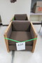 Two Brown Cloth Office Chairs