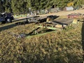 Green Single Axle Flatbed Trailer