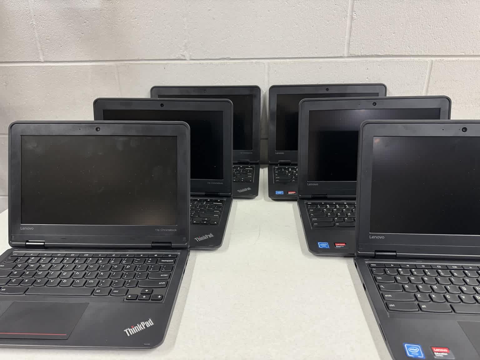 Lot of 6 Lenovo ThinkPad 11e Chromebooks