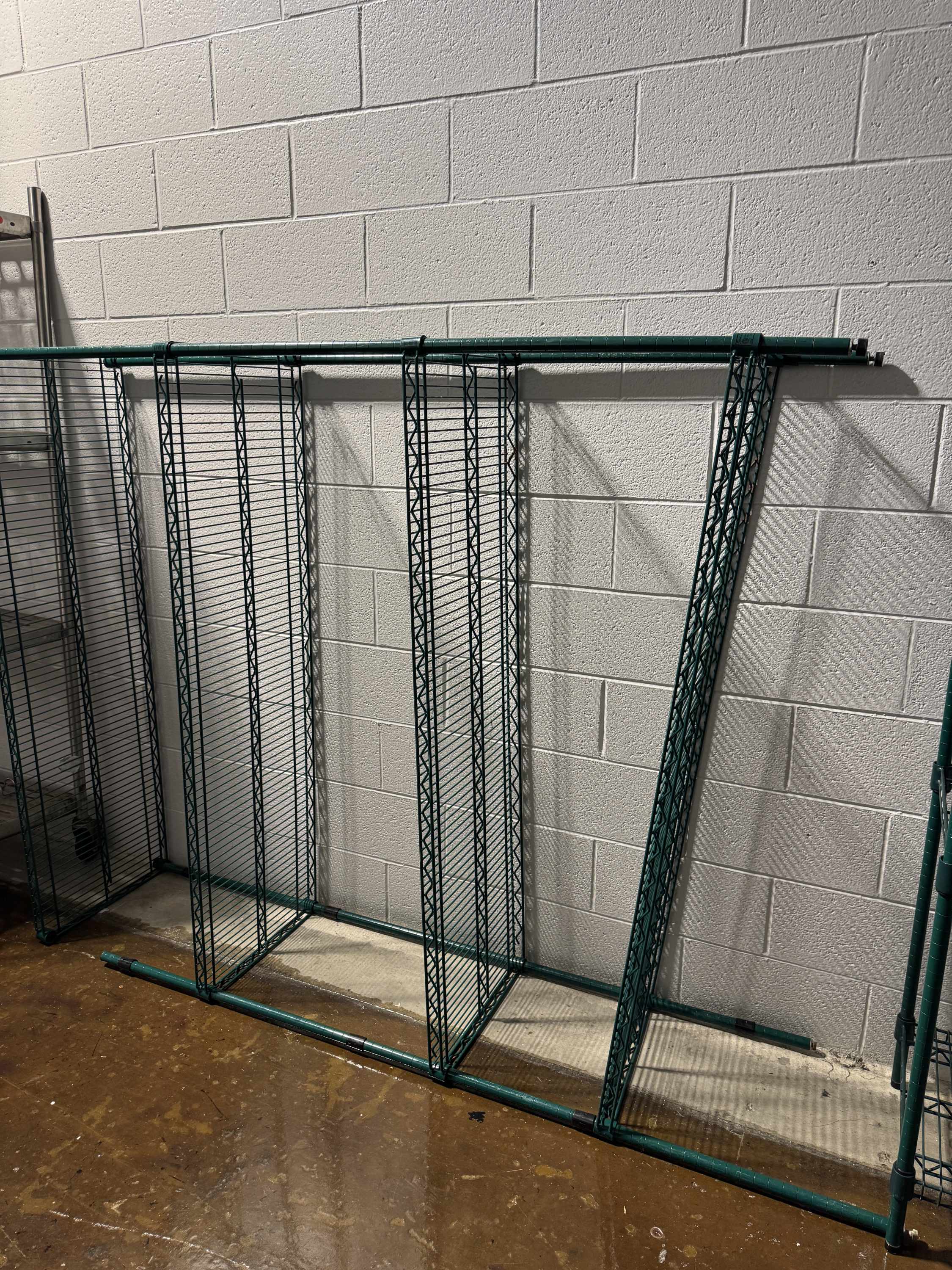 Green Wire Shelving Unit