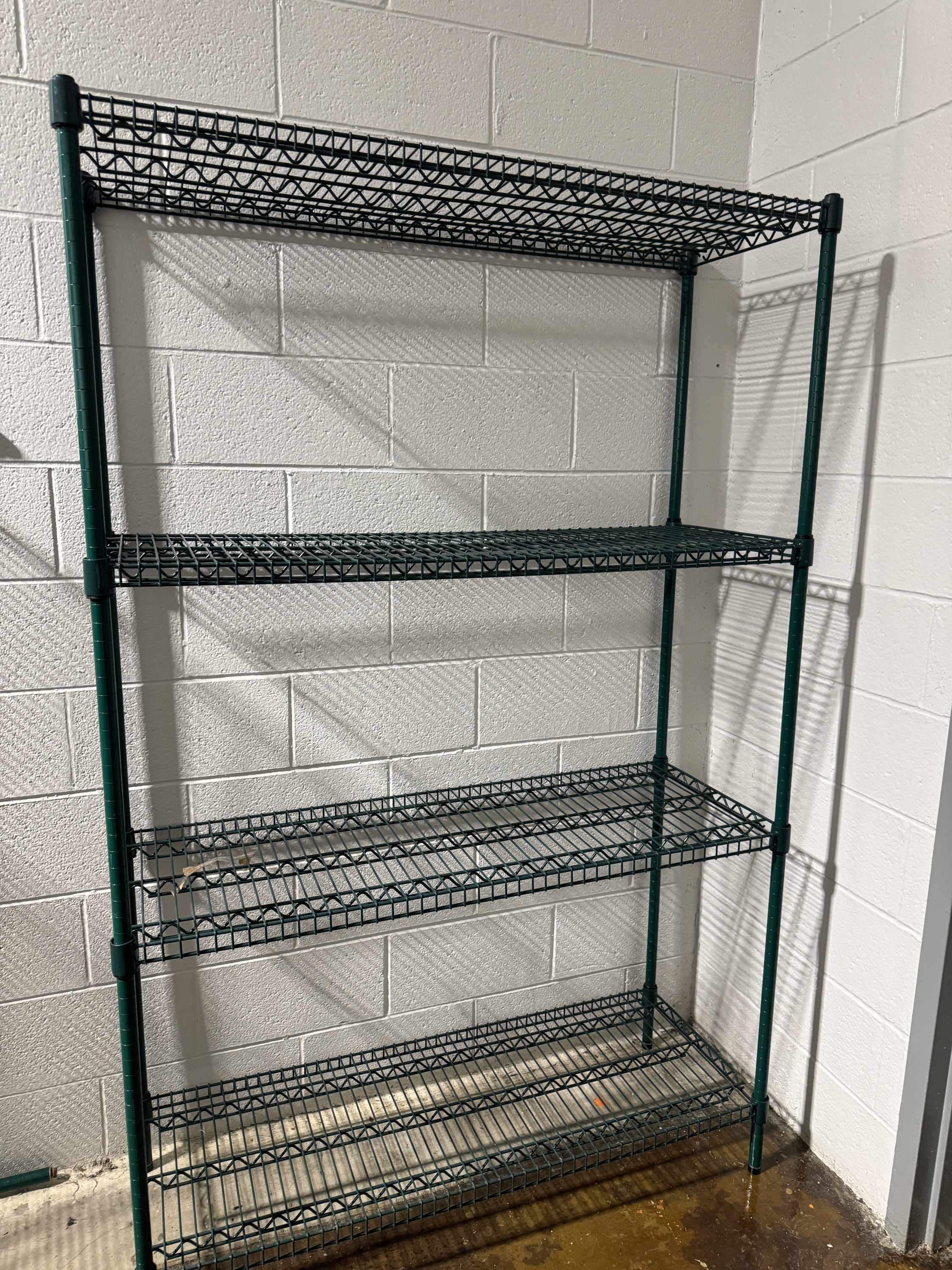 Green Wire Shelving Unit