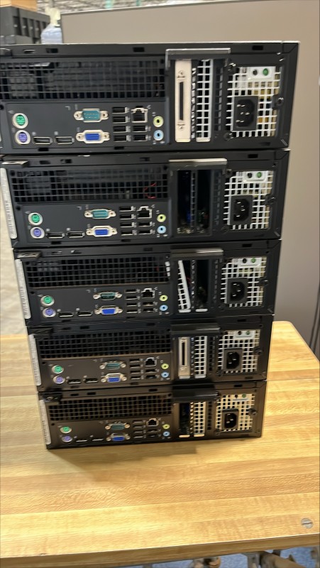 Lot # 21045 - Qty 5 UNTESTED i7 Dell Desktop PCs