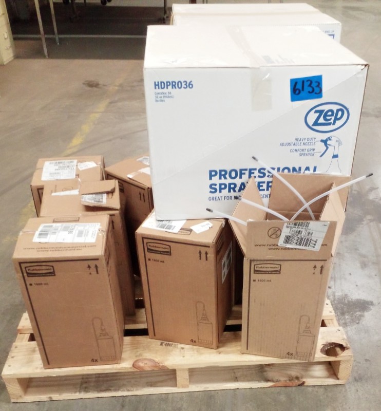 Lot # 6133 PALLET OF SPRAYER BOTTLES & FOAM HAND SOAP REFILLS
