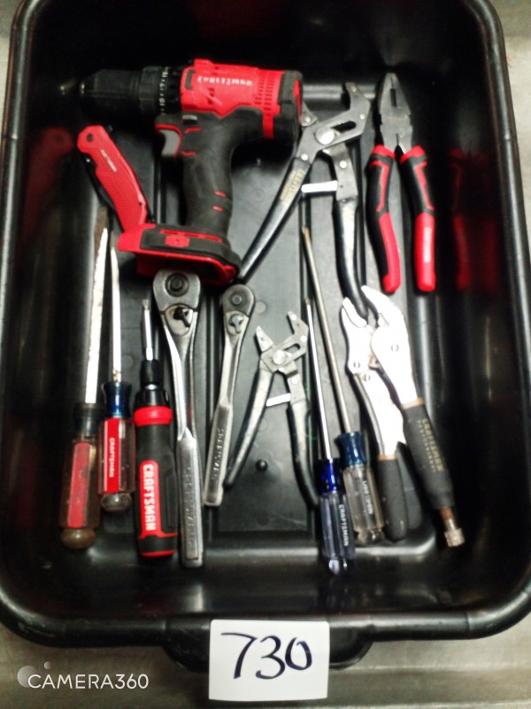 LOT # 730 TSA ASSORTED CRAFTSMAN POWER & HAND TOOLS