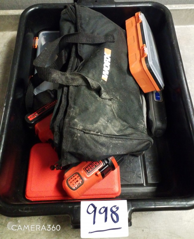 LOT # 998 TSA TOOLS - BLACK& DECKER WORX DREMEL